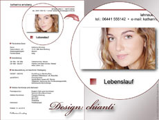 Bewerbung mit Design