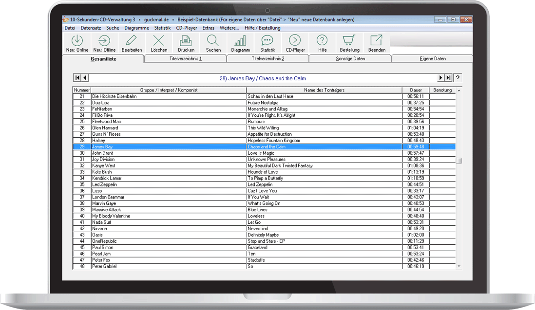 10-Sekunden-CD-Verwaltung: Software-Download